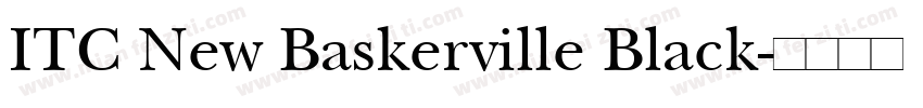 ITC New Baskerville Black字体转换
